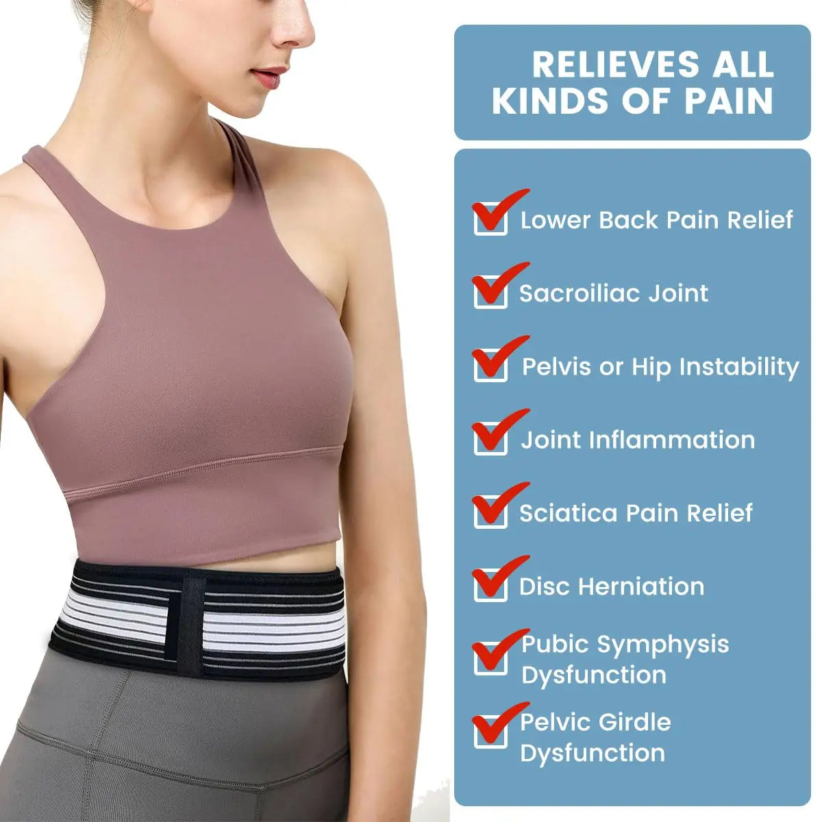 Sacroiliac SI Joint Hip Belt