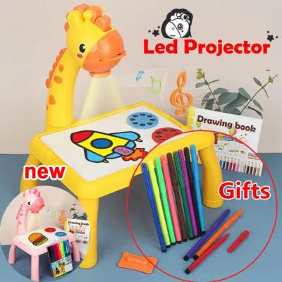 Children LED Projector Drawing Table